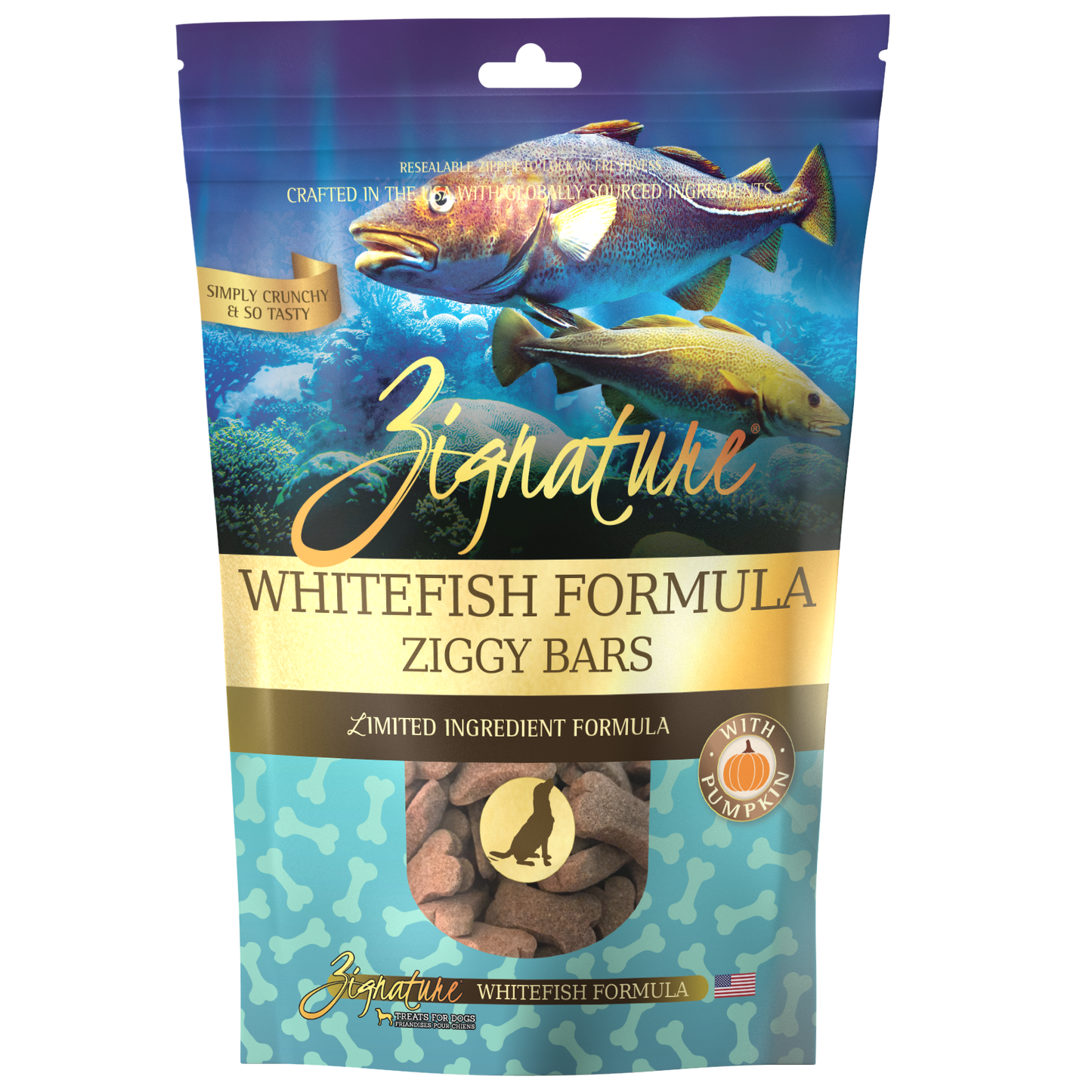 Zignature Whitefish Formula Biscuit Treats for Dog 12 oz