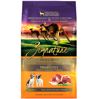 Zignature Kangaroo Formula Small Bites Dry Dog Food 4 lb
