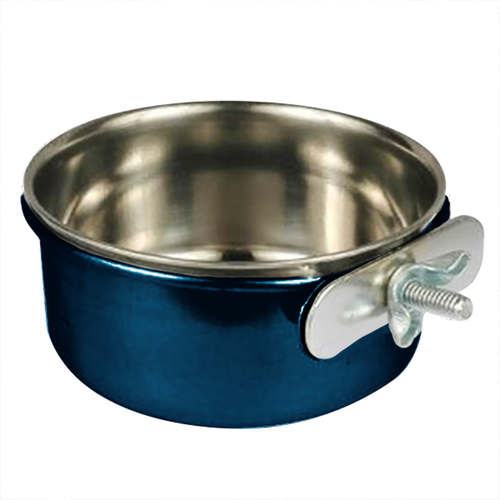 A & E Cages Coop Cup with Ring Bolt Blue 10oz - Bird