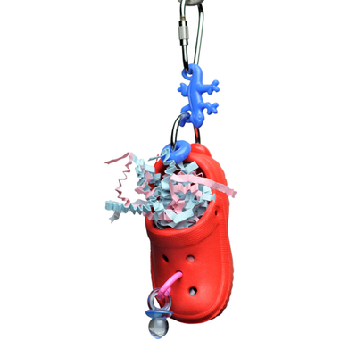A & E Cages Happy Beaks Croc - Fetti Bird Toy One Size