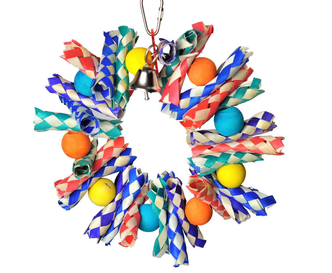 A & E Cages Made in America Fiesta Wreath Bird Toy SM 9in X 7in X 2in