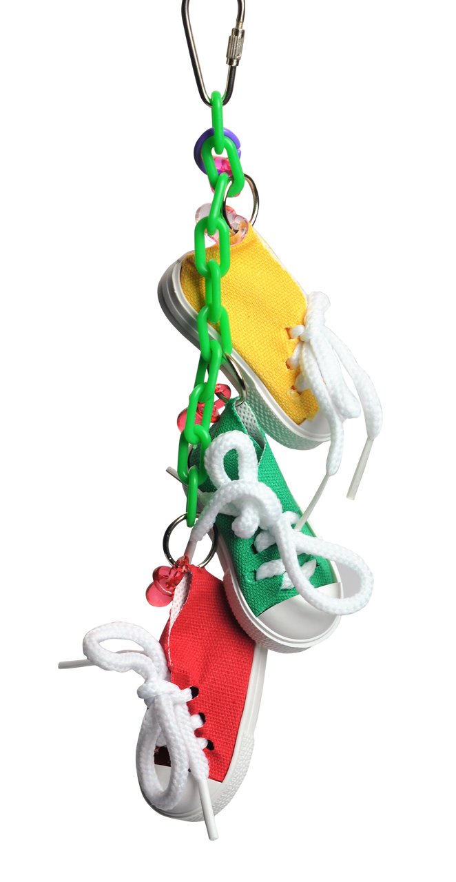 A & E Cages Made in America Sneakers on a Line Bird Toy