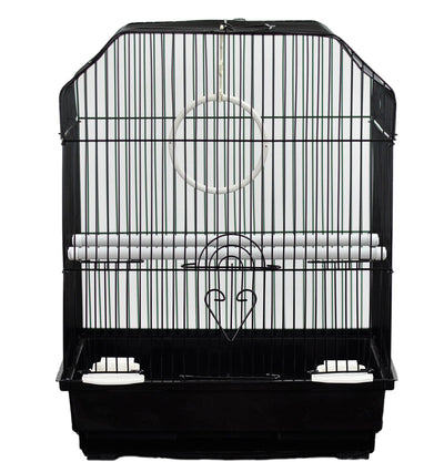 A & E Cages Ornate Top Bird Cage in Retail Box Black 14 Inches