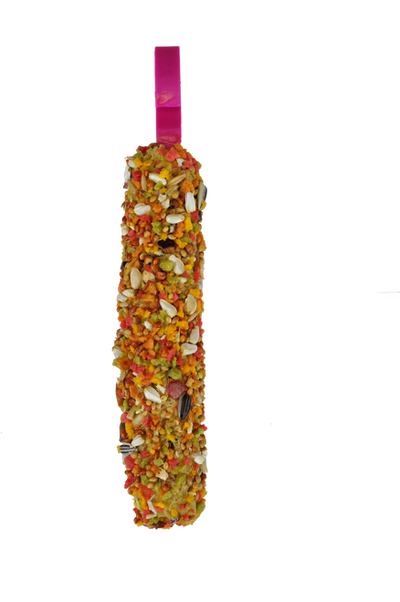 A & E Cages Smakers Snack Fruit Treat Stick Display for Cockatiels 12 Count - Bird