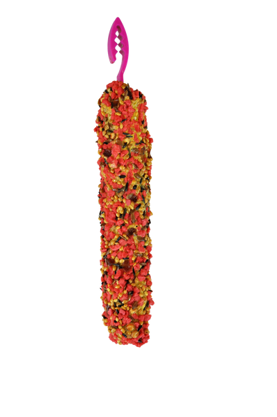 A & E Cages Smakers Snack Strawberry Treat Stick Display for Parakeets 12 Count