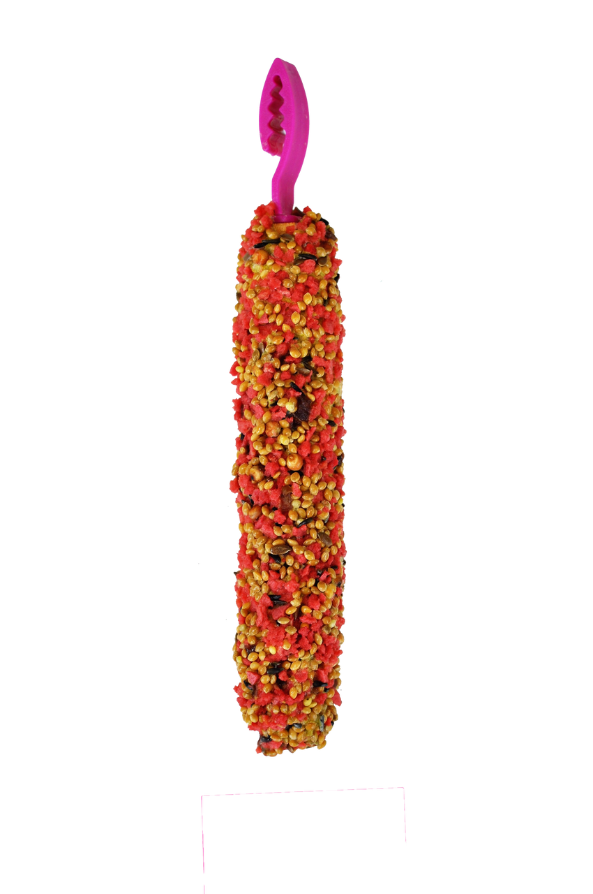 A & E Cages Smakers Snack Strawberry Treat Stick for Parakeets 3.17 oz 2 Count