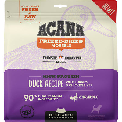 Acana Dog Grain Free Freeze Dried Morsels Duck 8oz 064992715625