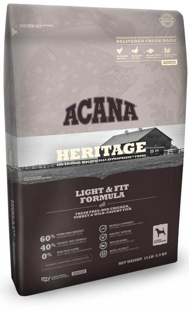 Acana Heritage Light and Fit Formula Grain Free Dry Dog Food-4.5-lb-{L+x} 064992507459