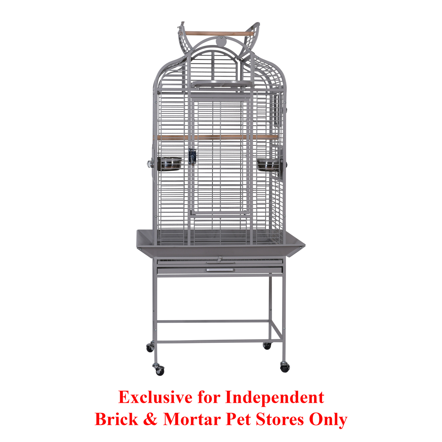 A & E Cages Majestic Parrot Cage Platinum Small, 24In X 22In X 61 in 644472014501