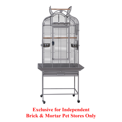 A & E Cages Majestic Parrot Cage Platinum Small, 24In X 22In X 61 in 644472014501