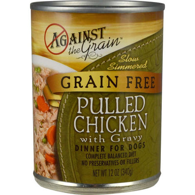 Against the Grain Hand Pulled Adult Wet Dog Food Chicken 12oz