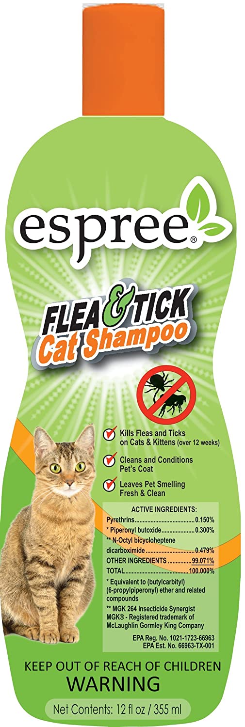 Espree Flea & Tick Cat Shampoo 12oz 12 oz 748406002890