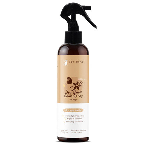 Almond & Vanilla Natural Coat Spray for Dog Smells 12 oz