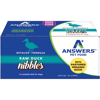 Answers Dog Frozen Detail Nibbles Duck 4lb 850003342177