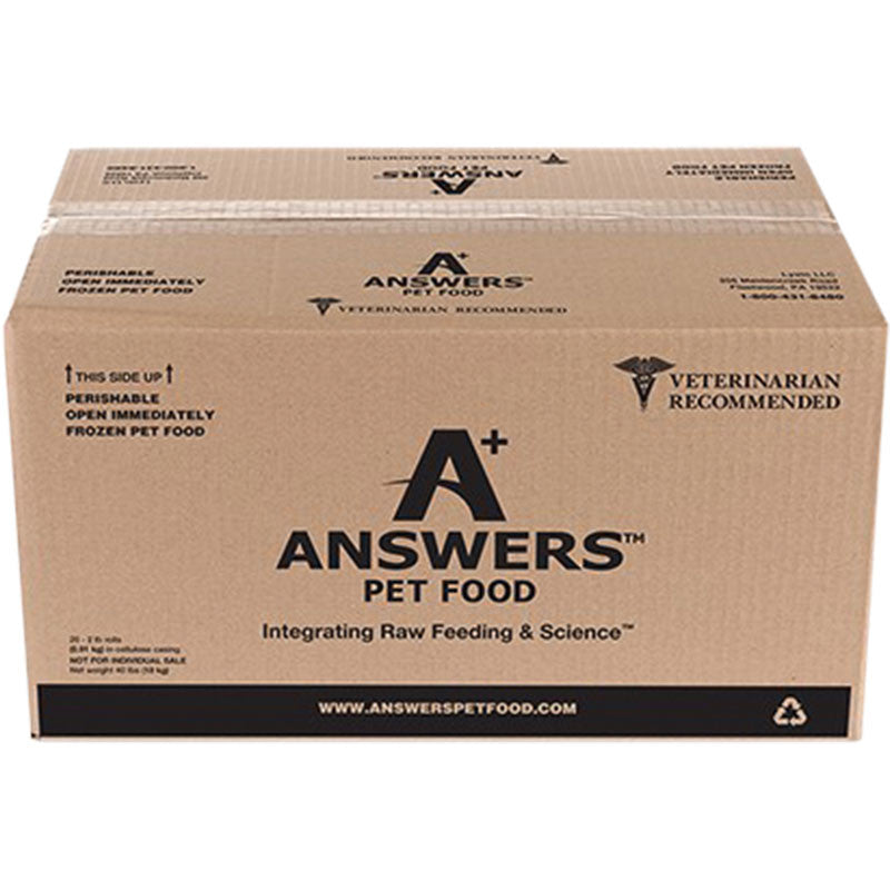 Answers Dog Frozen Details Patties Duck 20lb Bulk 850003342252