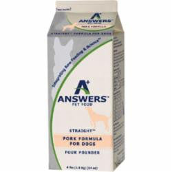 Answers Dog Frozen Straight Pork 4lb {L-x} SD-5 856554002089