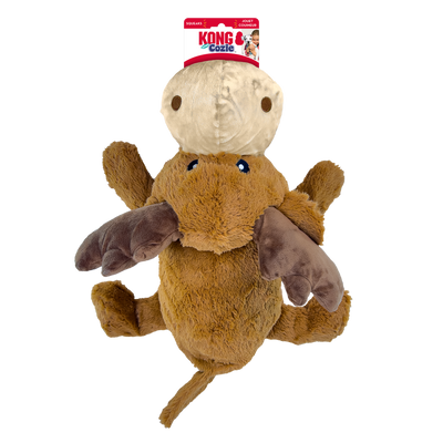 KONG Cozie Marvin Moose Plush Dog Toy Brown Jumbo X-Large 035585523149