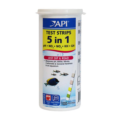 API 5-in-1 Freshwater Aquarium Test Strip 100 Count