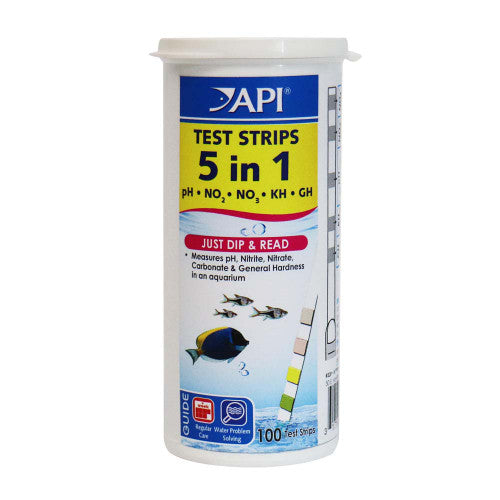API 5 - in - 1 Freshwater Aquarium Test Strip 100 Count