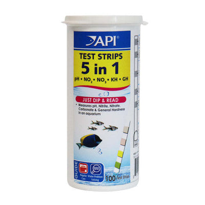 API 5 - in - 1 Freshwater Aquarium Test Strip 100 Count