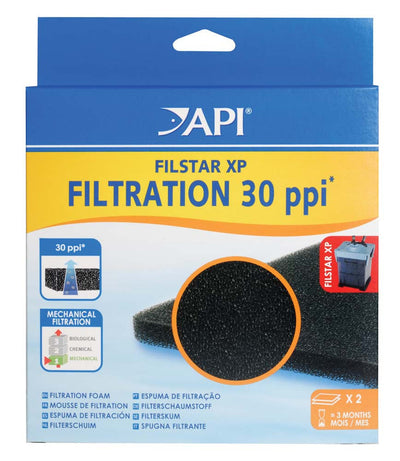 API Filstar Fine Filtration Foam 30 PPI Black 2 Pack