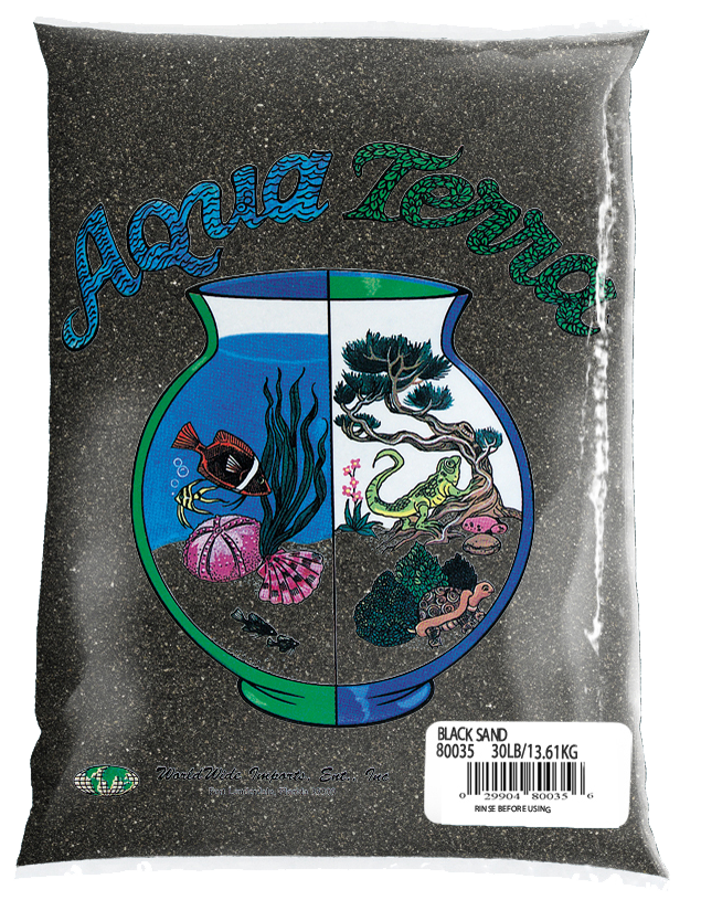 Aqua Terra Aquarium Sand Black 6/5 lb