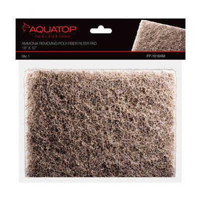 Aquatop Ammonia Removing Poly - fiber Filter Pad 18x10 1pc - Aquarium