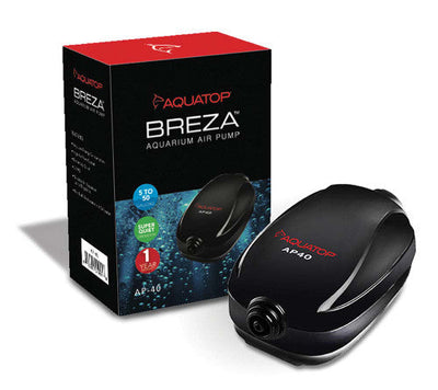 Aquatop BREZA AP - 40 Aquarium Air Pump Up to 50gal Black