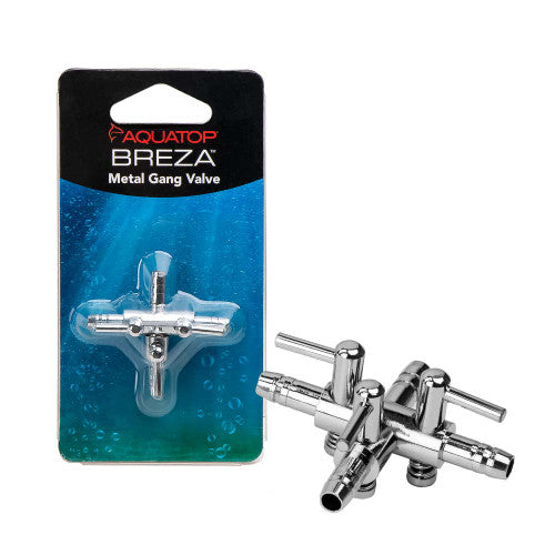 Aquatop BREZA Metal Gang Valve 3 - Way Silver - Aquarium