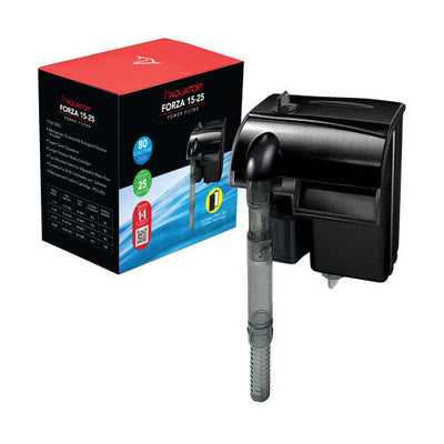 Aquatop FORZA 15 - 25 Power Filter Black 80 GPH - Aquarium