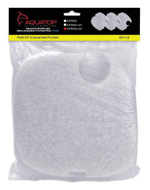Aquatop Replacement Filter Sponge for CF Series Filters CF - 500UV White 3 Pack - Aquarium