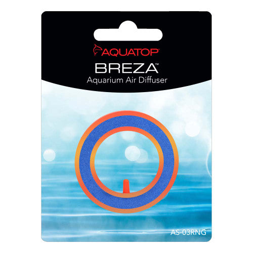 Aquatop Ring Air Stone Orange Black 3 in (D) - Aquarium