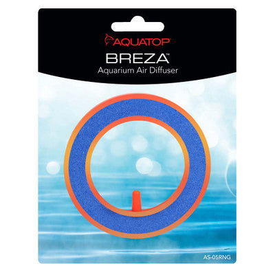 Aquatop Ring Air Stone Orange Black 5 in - Aquarium