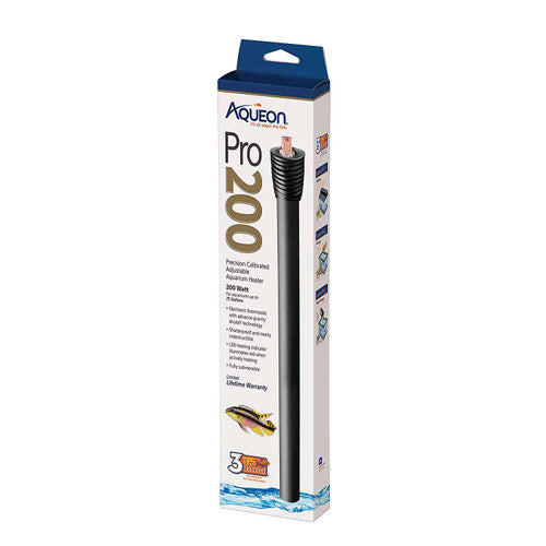 Aqueon Adjustable PRO Aquarium Heater Up to 75 Gallons 200 Watts