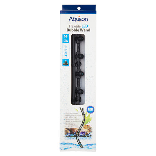 Aqueon Flexible LED Bubble Wand Blue 14 Inches - Aquarium