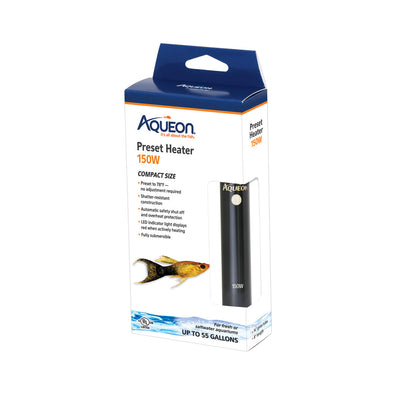 Aqueon Preset Aquarium Heater Black, 150 Watts