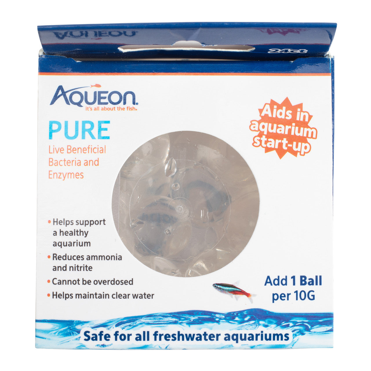Aqueon PURE Bacteria Supplement, 24 Pack, 10 Gallon