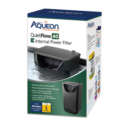 Aqueon QuietFlow E Internal Power Filter Large - 40 Gallon