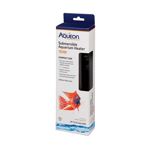 Aqueon Submersible Aquarium Heater 100 Watts Up to 40 Gallons