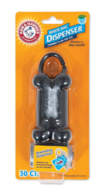 Arm & Hammer Bone Dispenser Disposable Waste Bags Assorted One Size 30 Count - Dog