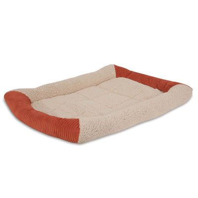 Aspen Self Warming Bolster Dog Mat Barn Red, Cream 16 Inches X 9 Inches