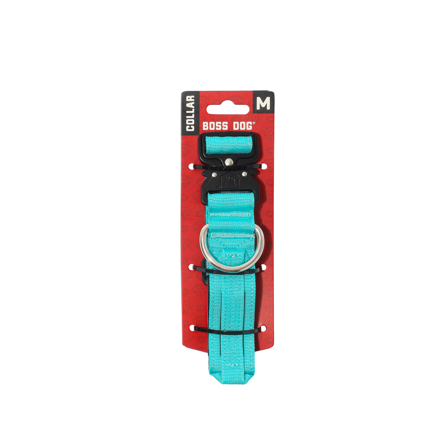 Boss Dog Tactical Adjustable Dog Collar Teal Medium, 15-18 in 850065051345