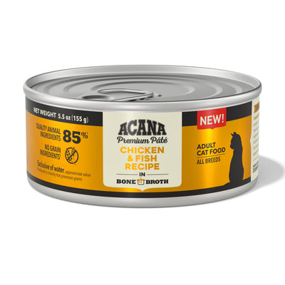 Acana Premium Pùté Canned Cat Food Chicken & Fish 12ea/5.5 oz 064992721770