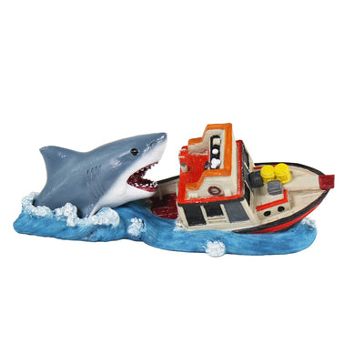 Penn-Plax Officially Licensed Universal Studios Jaws Boat Attack DƩcor Small 030172103285
