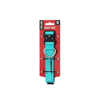 Boss Dog Tactical Adjustable Dog Collar Teal Small, 13-15 in 850065051338