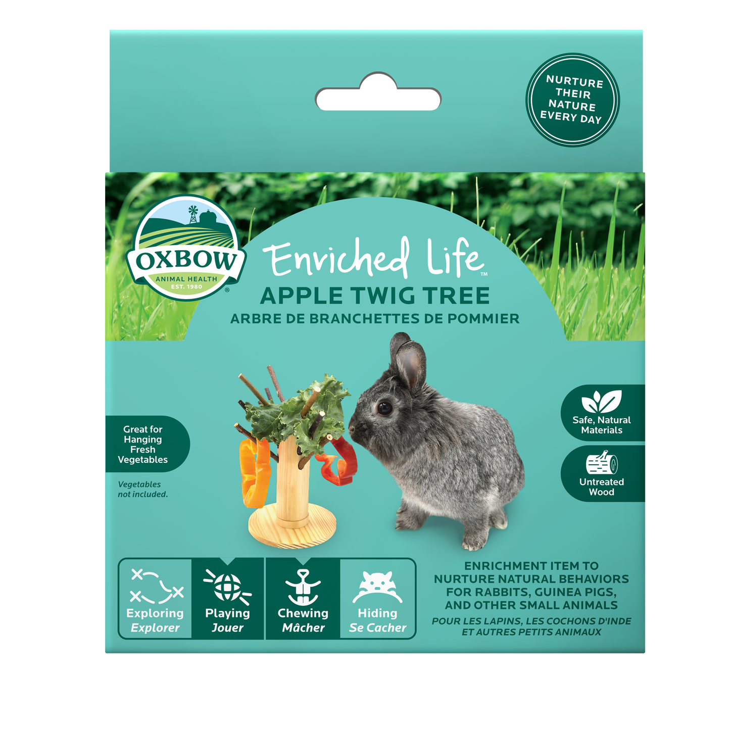 Oxbow Animal Health Enriched Life Small Animal Apple Twig Tree Treat Hanger 744845968728