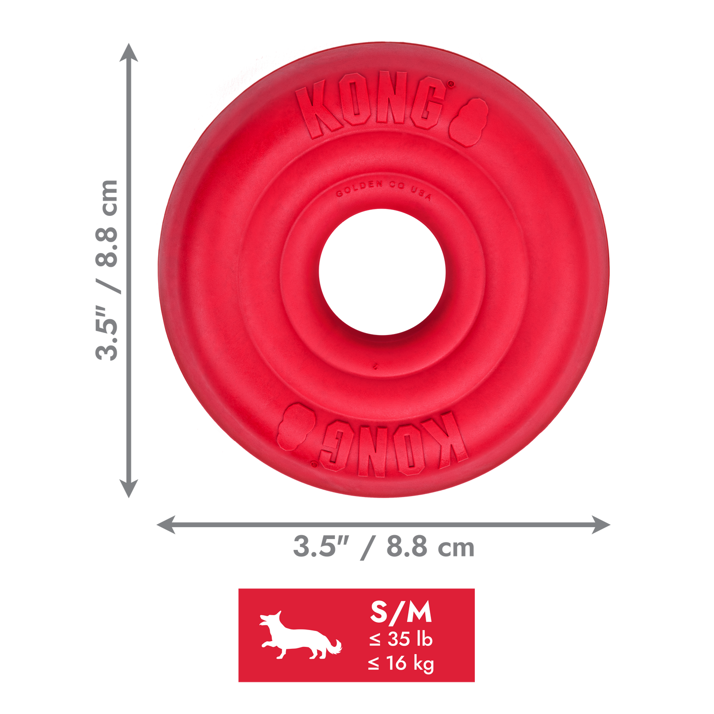 KONG Donut Dog Toy Small/Large 035585356815