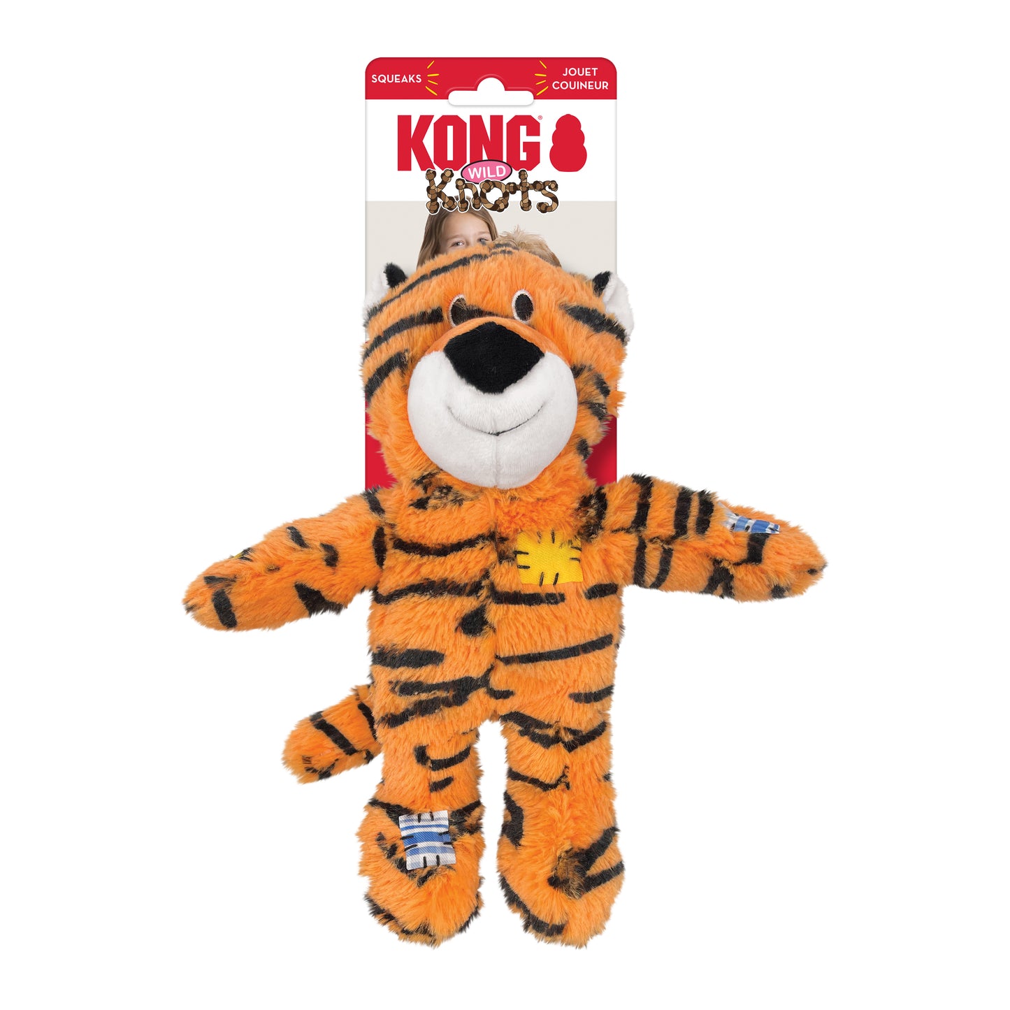 KONG Wild Knots Dog Toy Tiger Medium/Large 035585509365