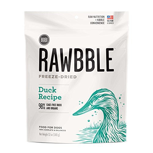 Bixbi Rawbble Dog Freeze Dried Duck 12oz {L+x} 091037509222