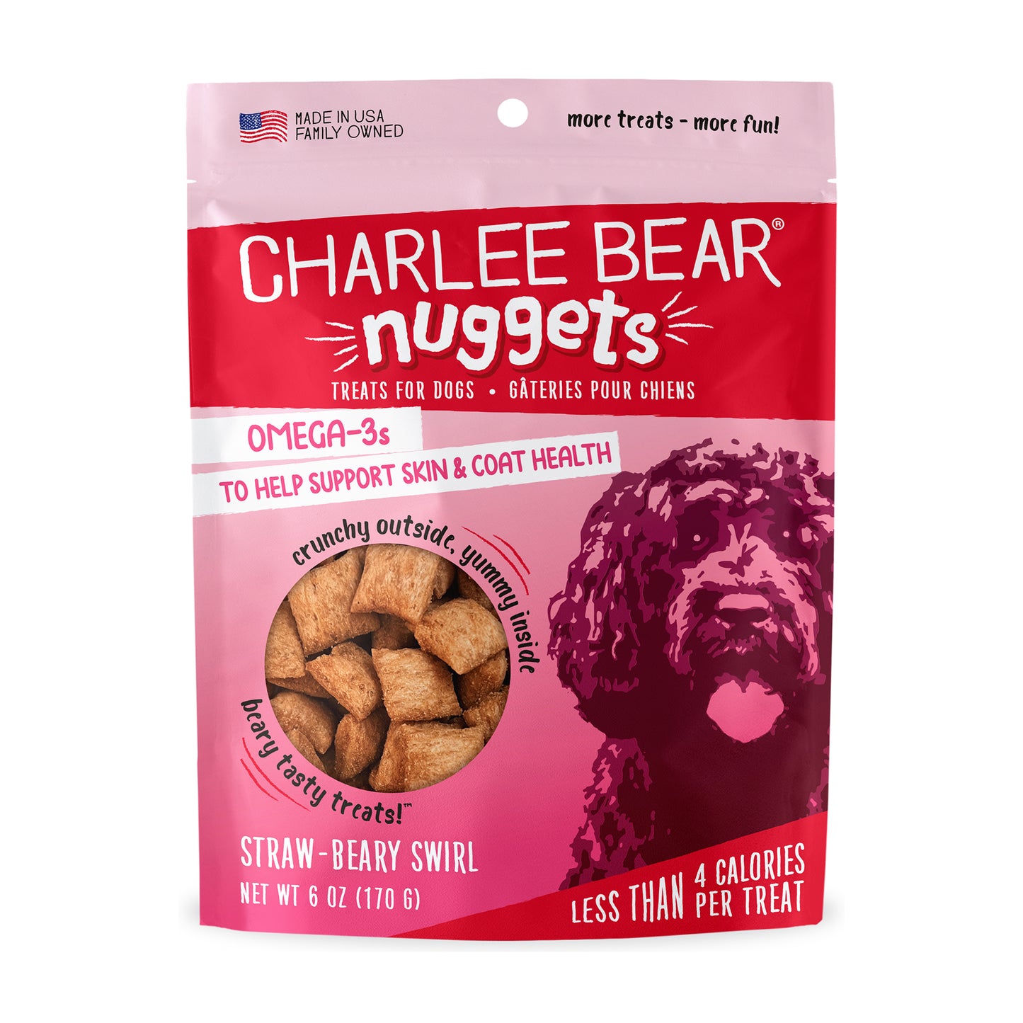 Charlee Bear Nuggets Straw-Berry Swirl 6 oz 787108009042